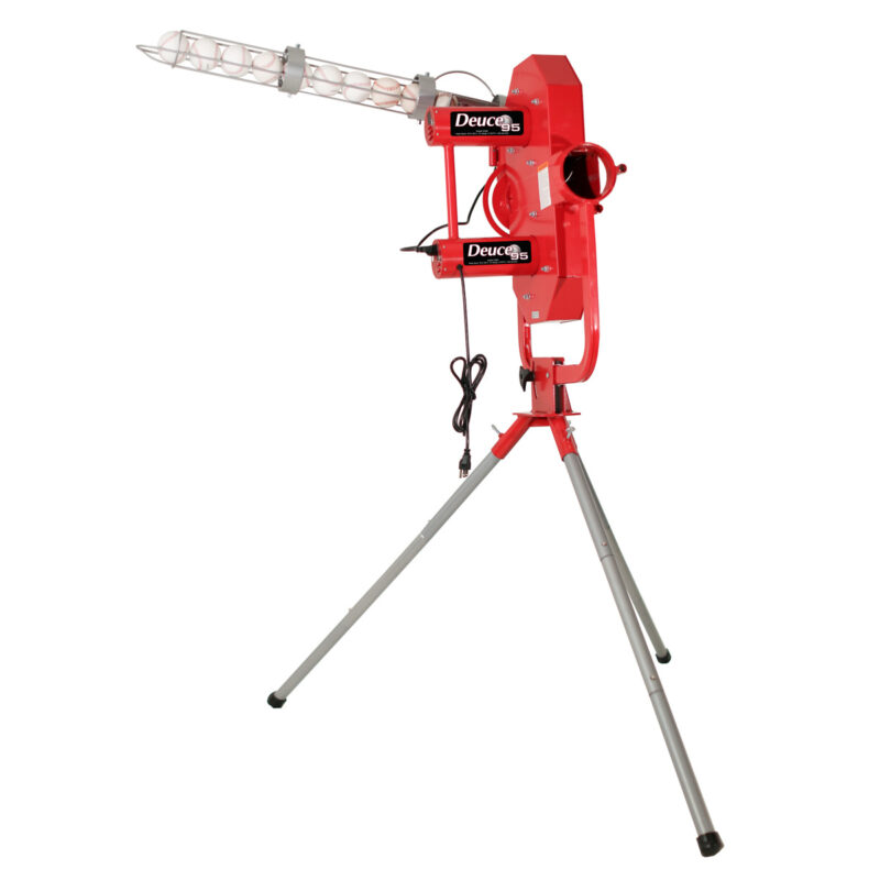 Heater Sports Deuce 95 dual wheel pitching machine with auto ball feeder