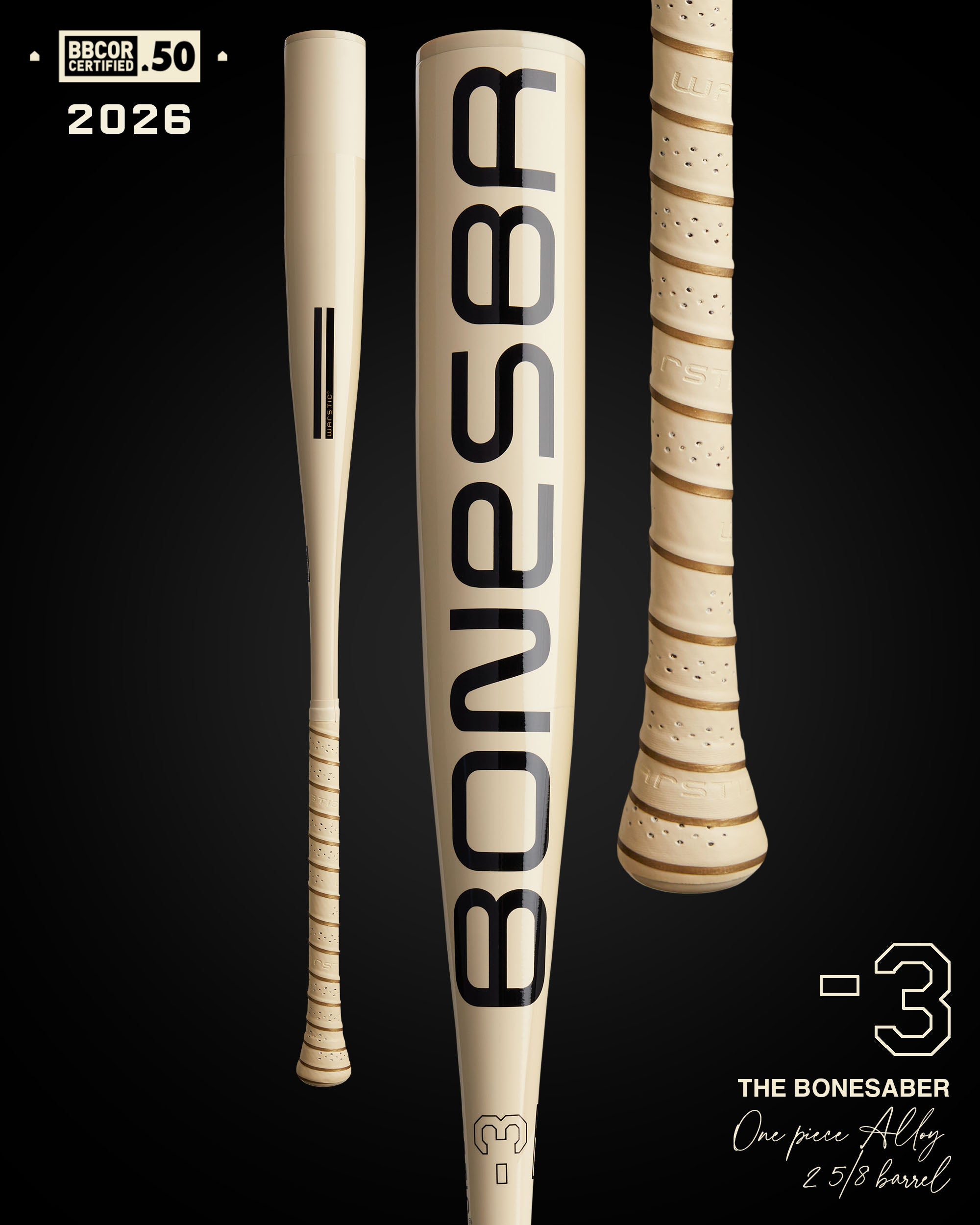 Best Baseball Bat Brands in the Game- Warstic 2026 Bonesaber BBCOR Metal Baseball Bat